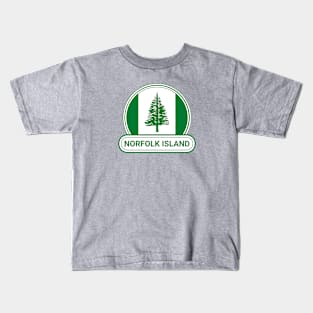 Norfolk Island Country Badge - Norfolk Island Flag Kids T-Shirt